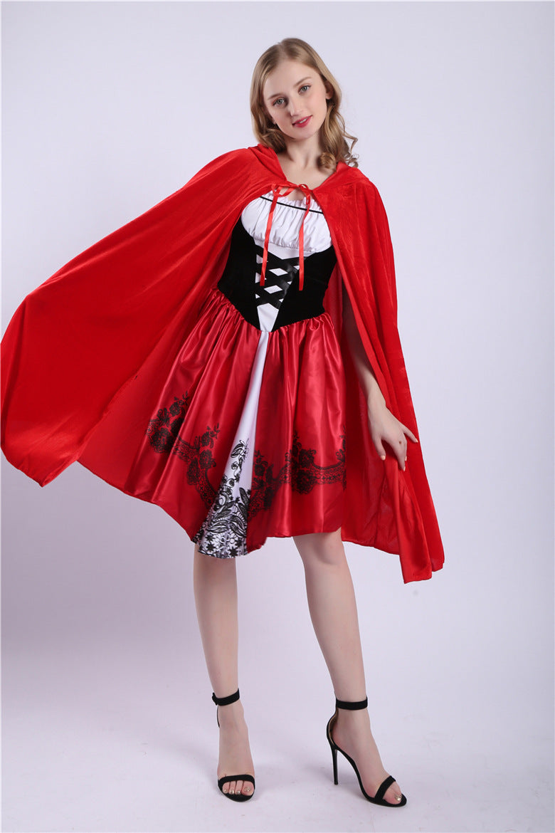 New Halloween Fairy Tales Little Red Riding Hood Playing Uniform Castle Queen cosplay Party Costumes Wholesale
