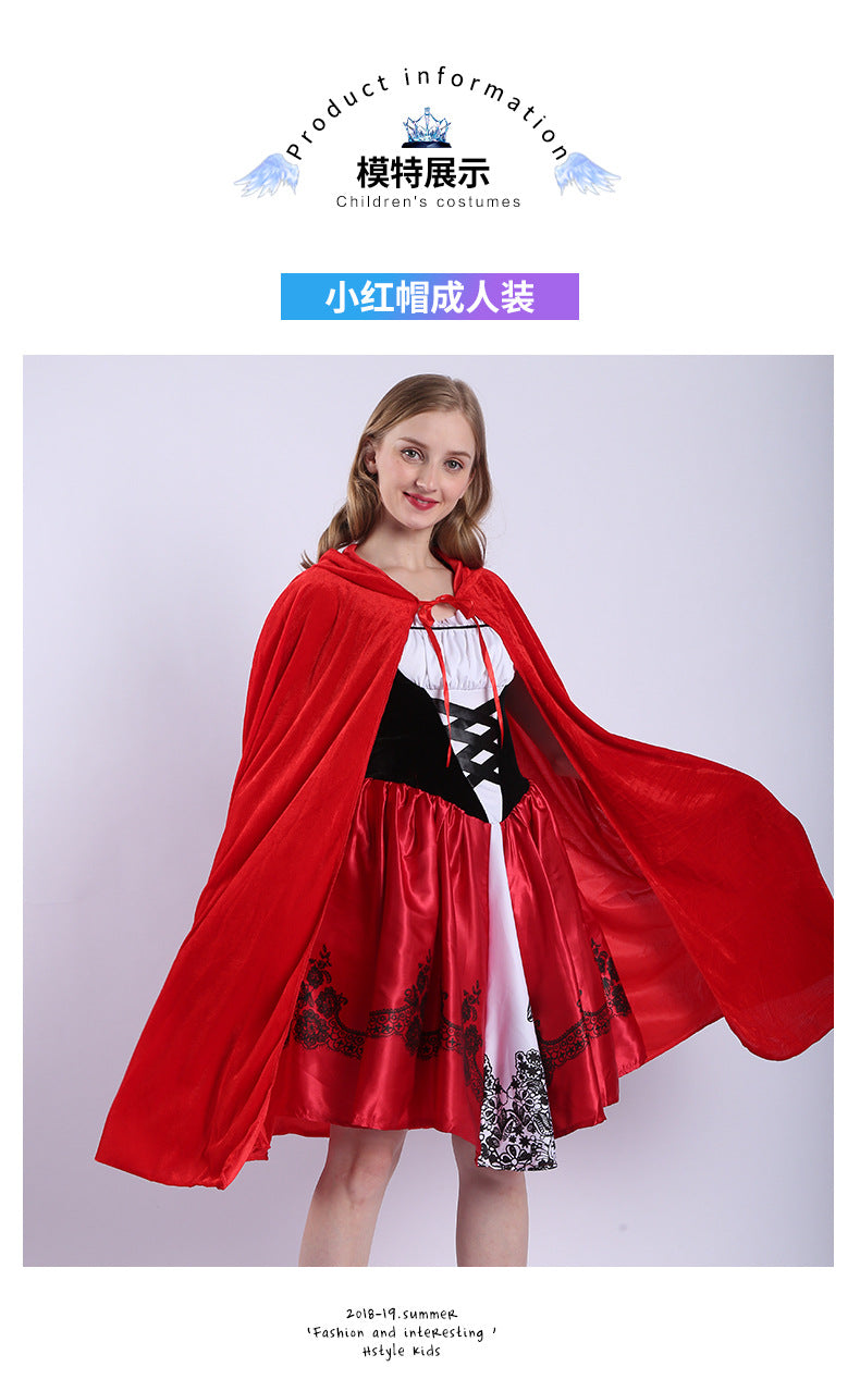 New Halloween Fairy Tales Little Red Riding Hood Playing Uniform Castle Queen cosplay Party Costumes Wholesale
