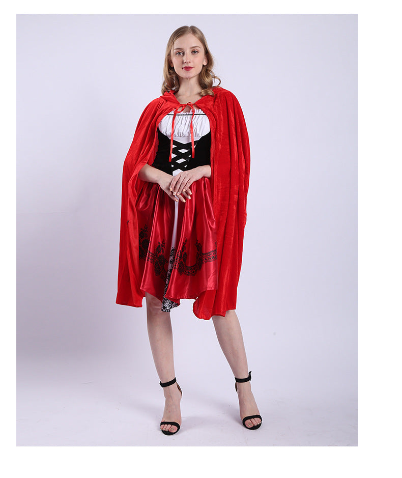 New Halloween Fairy Tales Little Red Riding Hood Playing Uniform Castle Queen cosplay Party Costumes Wholesale