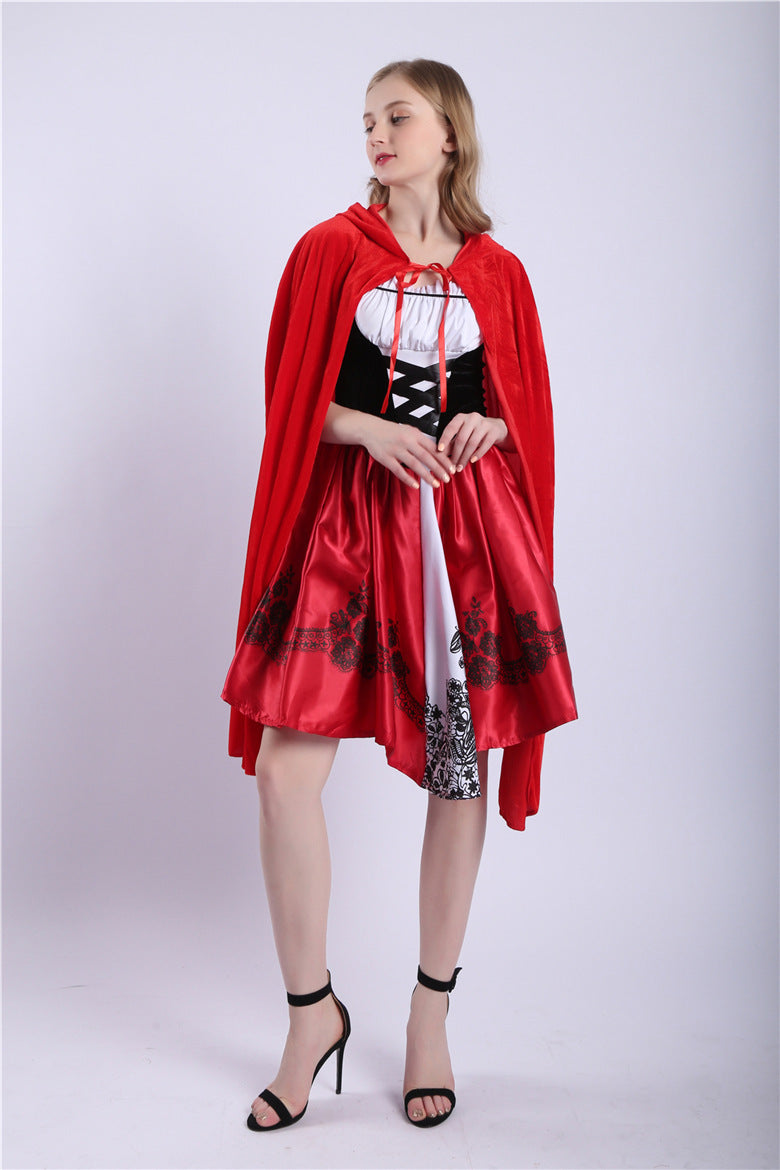 New Halloween Fairy Tales Little Red Riding Hood Playing Uniform Castle Queen cosplay Party Costumes Wholesale