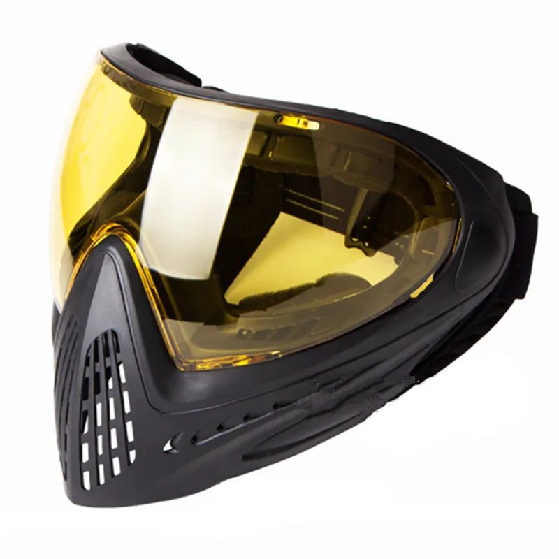 Maschera tattica a pieno facciale F1 con maschera tattica antiappannamento di sicurezza Paintball a strato singolo attrezzatura tattica Airsoft F0022