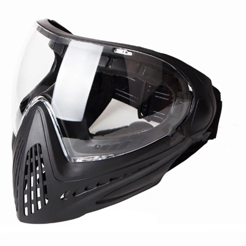 Maschera tattica a pieno facciale F1 con maschera tattica antiappannamento di sicurezza Paintball a strato singolo attrezzatura tattica Airsoft F0022