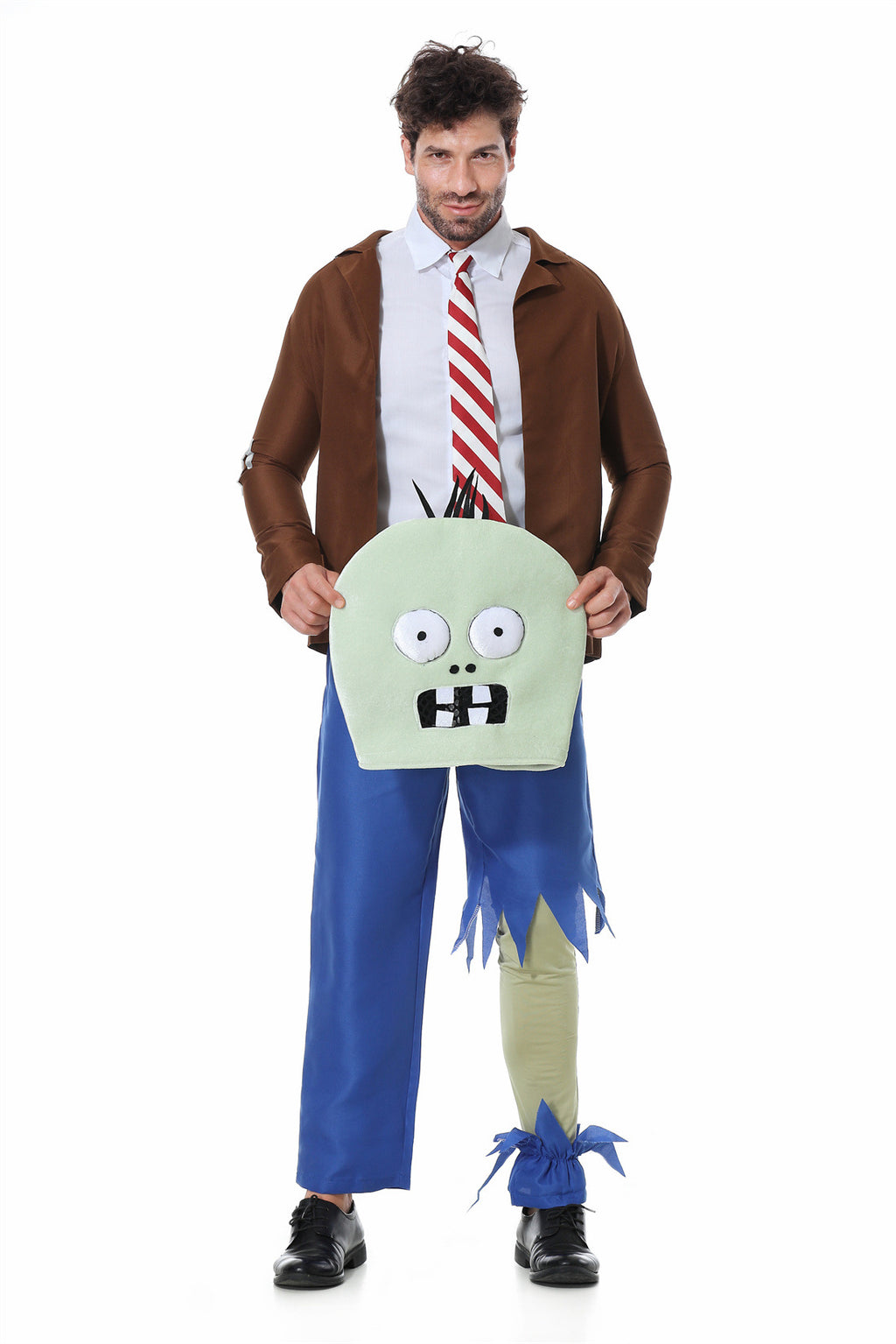 2025 New Halloween Zombie Cosplay Costume Plants Vs. Zombies Funny Stage Performance Costume Set