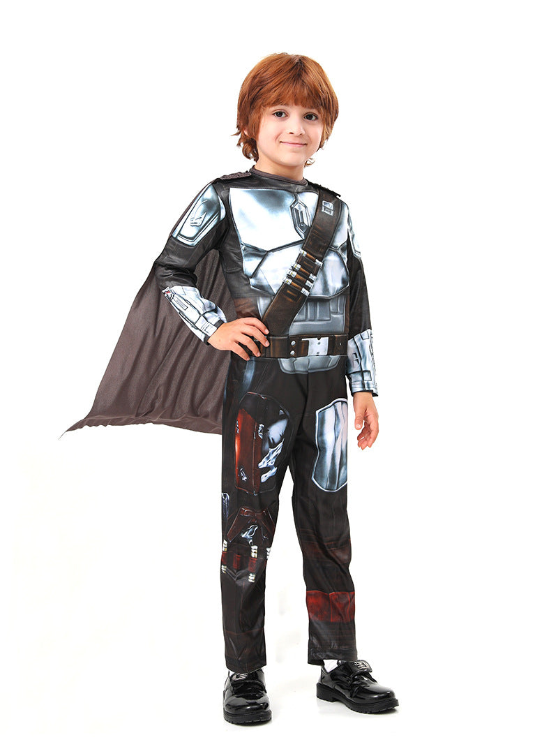 Cross Border Galaxy Bounty Hunter Mandalorian Child Play Costume Halloween Festive Party Show Costume