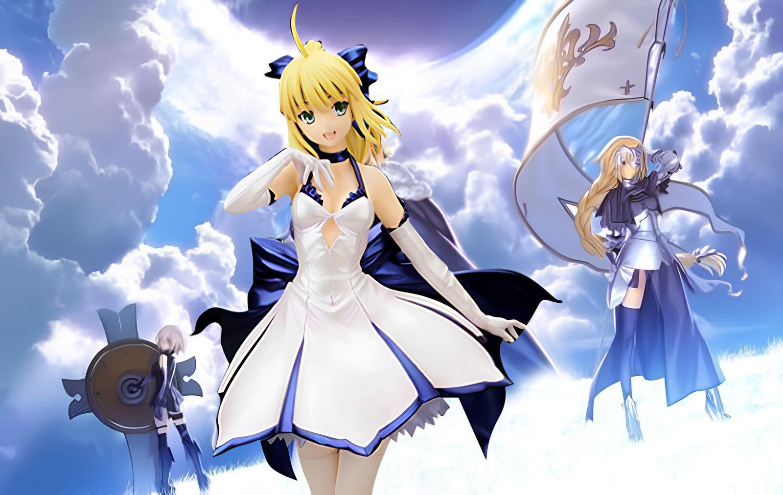 Cross-Border Fate Saber Lily Pure White Knight Cos Costume