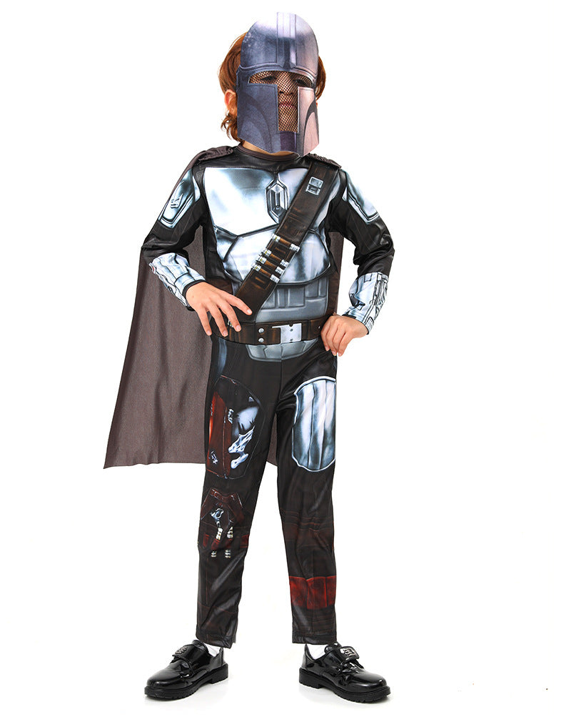 Cross Border Galaxy Bounty Hunter Mandalorian Child Play Costume Halloween Festive Party Show Costume
