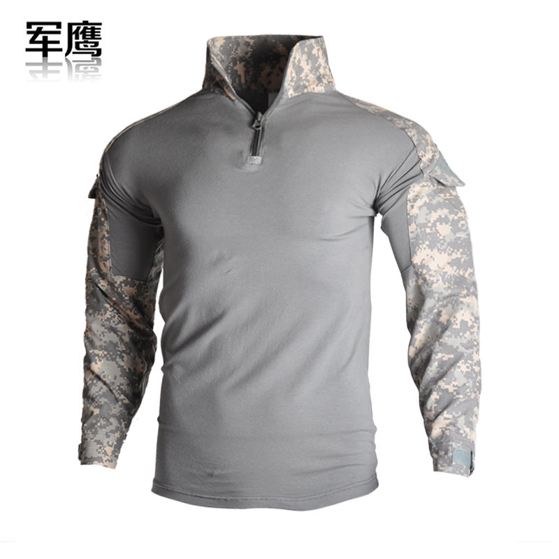 Cross-Border G2 Frog Suit Long-Sleeved Outdoor Camouflage Top Military Tactical T-Shirt Training Wear-Resistant Breathable Elastic Sweat-Absorbent