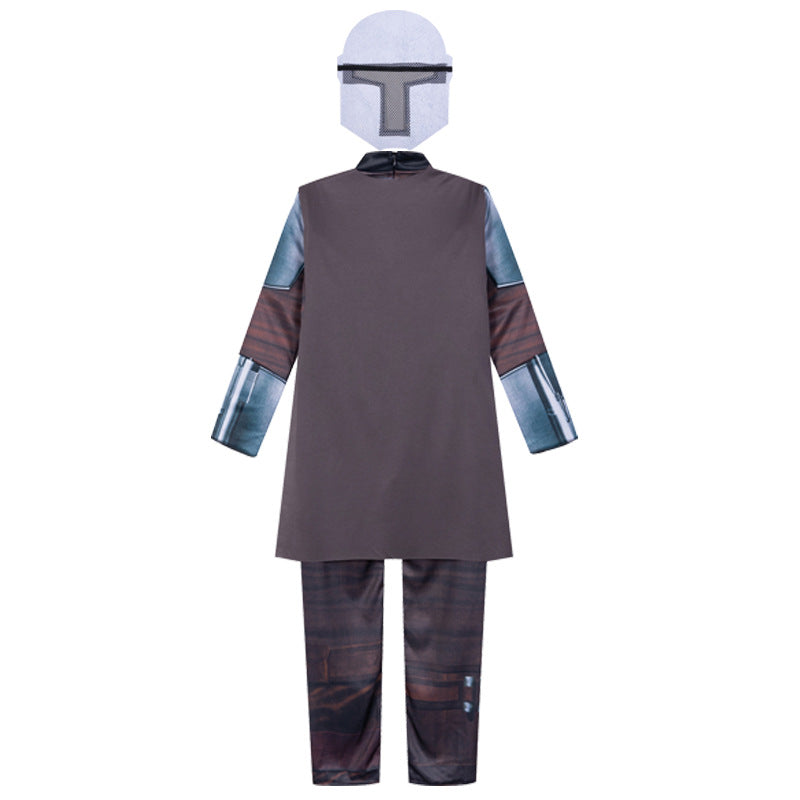 Black Soldier White Soldier Star Wars Costume Halloween Jedi Knight Children's Cos Yoda Mandalorian Jumpsuit