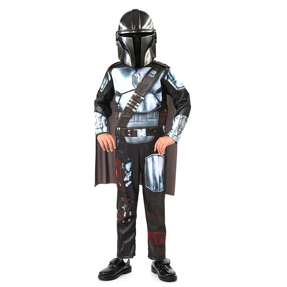 Cross Border Galaxy Bounty Hunter Mandalorian Child Play Costume Halloween Festive Party Show Costume