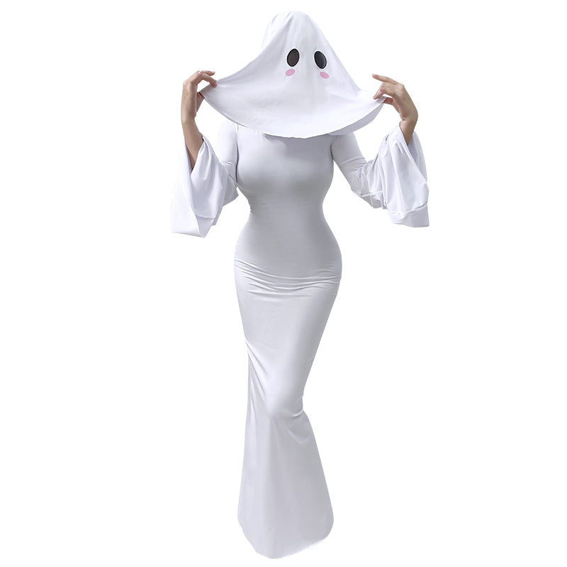 Ghost Niang cos Suit Lady Apricot Same Cute Ghost dress Female cosplay Halloween Stage Play Suit