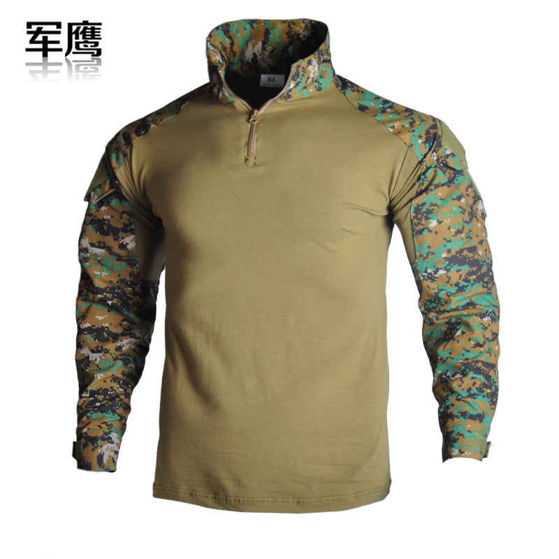 Cross-Border G2 Frog Suit Long-Sleeved Outdoor Camouflage Top Military Tactical T-Shirt Training Wear-Resistant Breathable Elastic Sweat-Absorbent