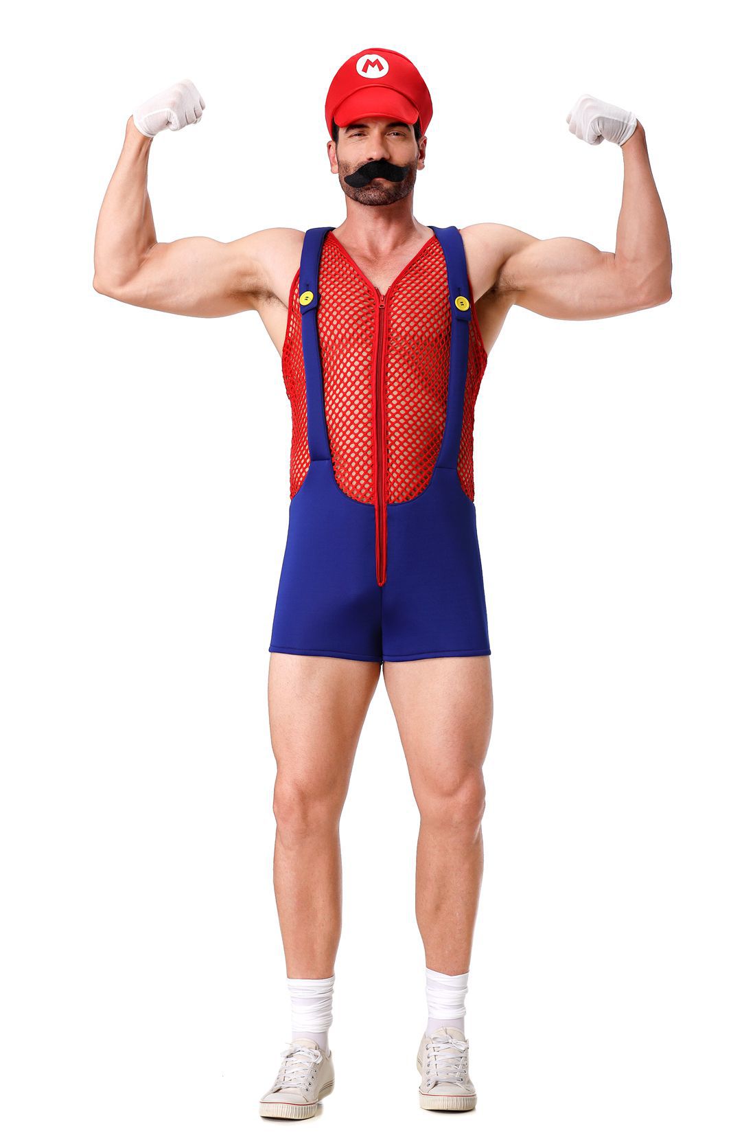 Halloween Adult Costumes European and American New Cosplay Mesh Jumpsuit European and American Men's Uniforms Performance Costumes
