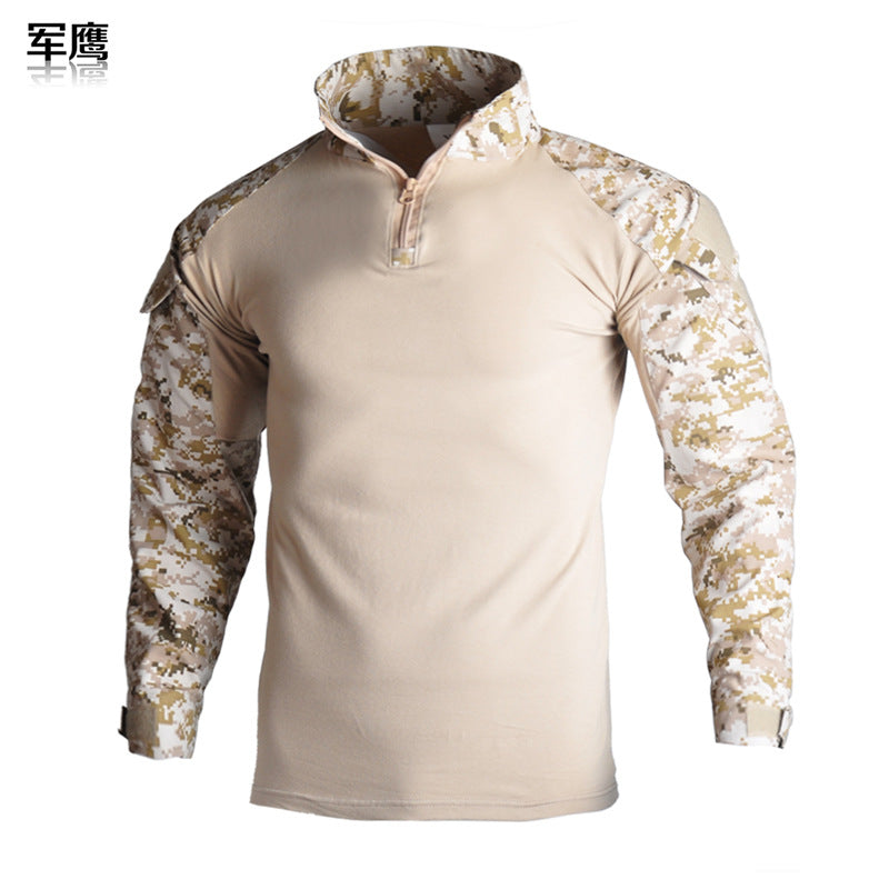 Cross-Border G2 Frog Suit Long-Sleeved Outdoor Camouflage Top Military Tactical T-Shirt Training Wear-Resistant Breathable Elastic Sweat-Absorbent