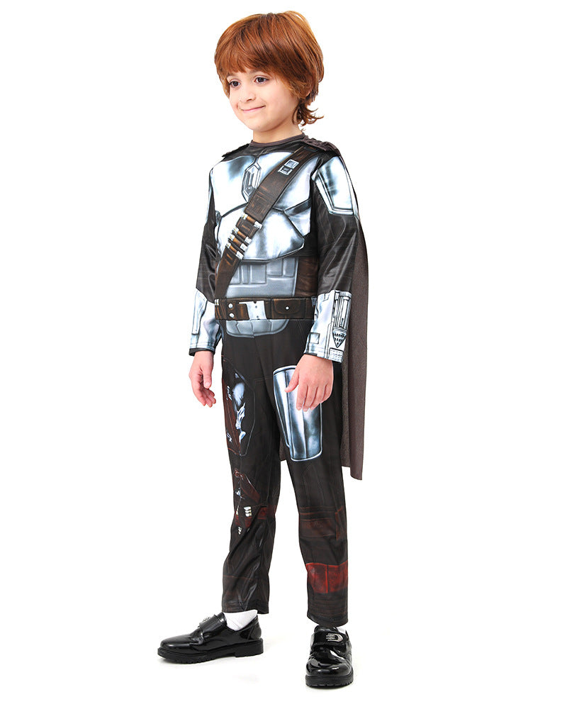Cross Border Galaxy Bounty Hunter Mandalorian Child Play Costume Halloween Festive Party Show Costume