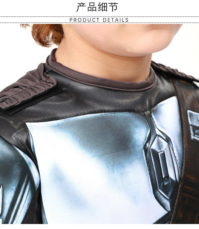 Cross Border Galaxy Bounty Hunter Mandalorian Child Play Costume Halloween Festive Party Show Costume