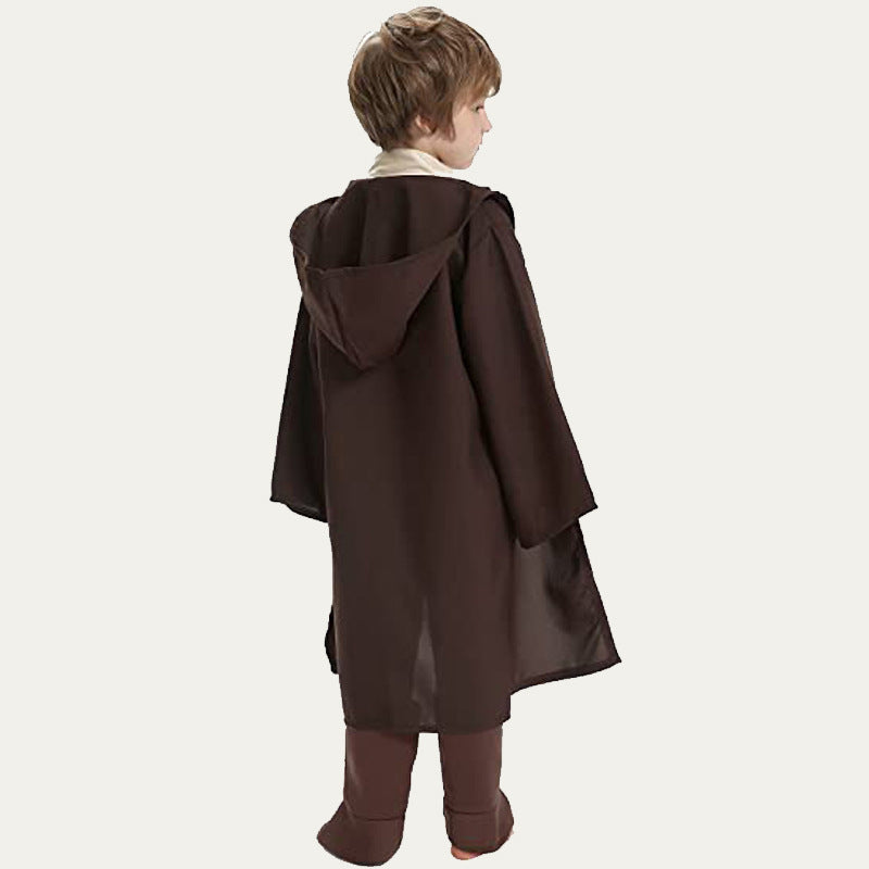 Black Soldier White Soldier Star Wars Costume Halloween Jedi Knight Children's Cos Yoda Mandalorian Jumpsuit
