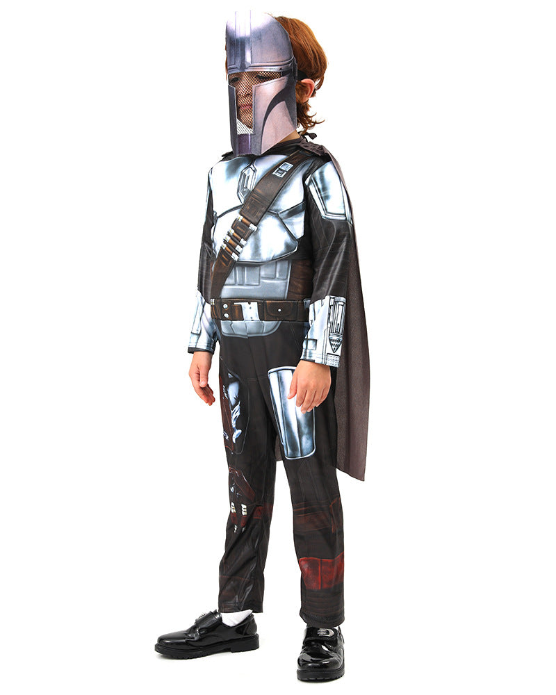 Cross Border Galaxy Bounty Hunter Mandalorian Child Play Costume Halloween Festive Party Show Costume