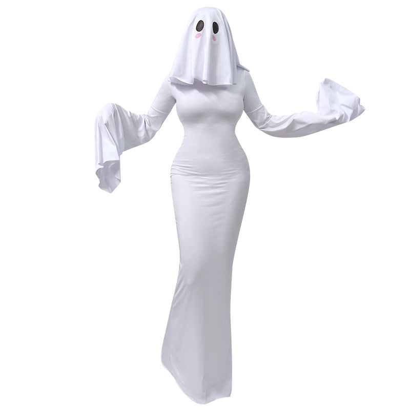 Ghost Niang cos Suit Lady Apricot Same Cute Ghost dress Female cosplay Halloween Stage Play Suit