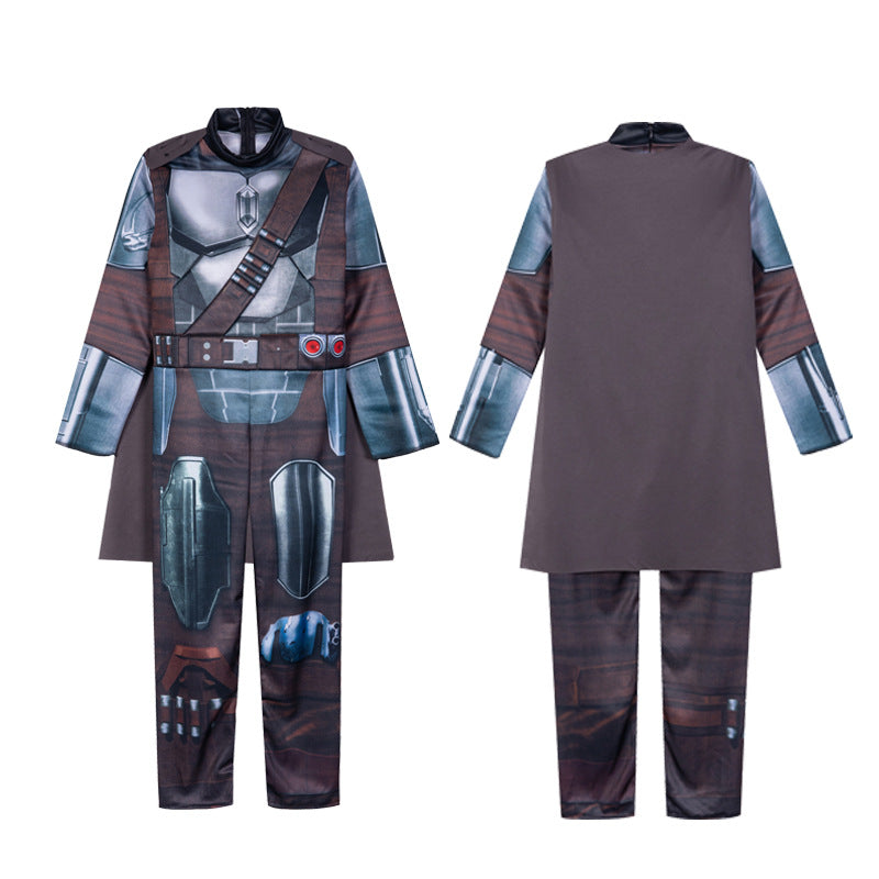 Black Soldier White Soldier Star Wars Costume Halloween Jedi Knight Children's Cos Yoda Mandalorian Jumpsuit