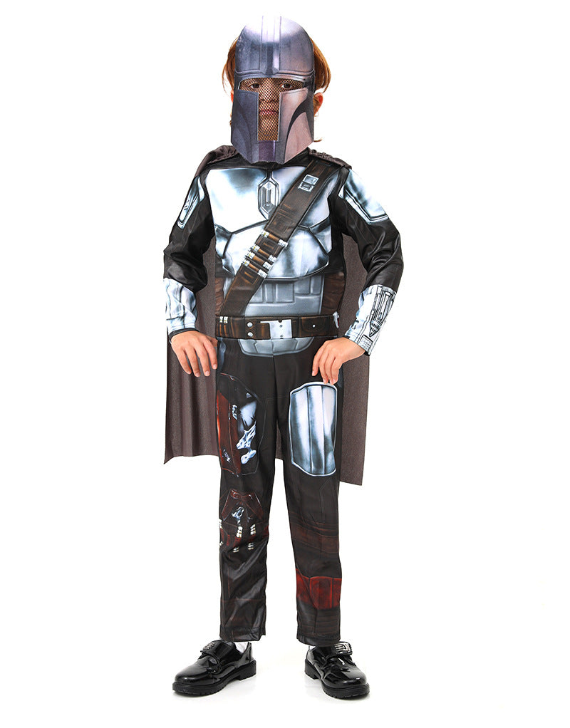 Cross Border Galaxy Bounty Hunter Mandalorian Child Play Costume Halloween Festive Party Show Costume