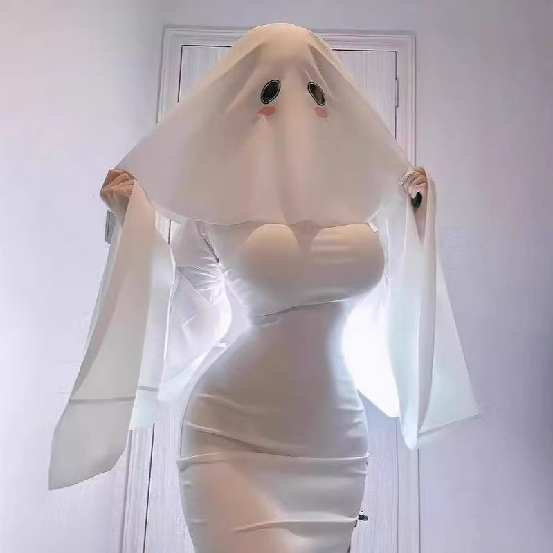 Ghost Niang cos Suit Lady Apricot Same Cute Ghost dress Female cosplay Halloween Stage Play Suit