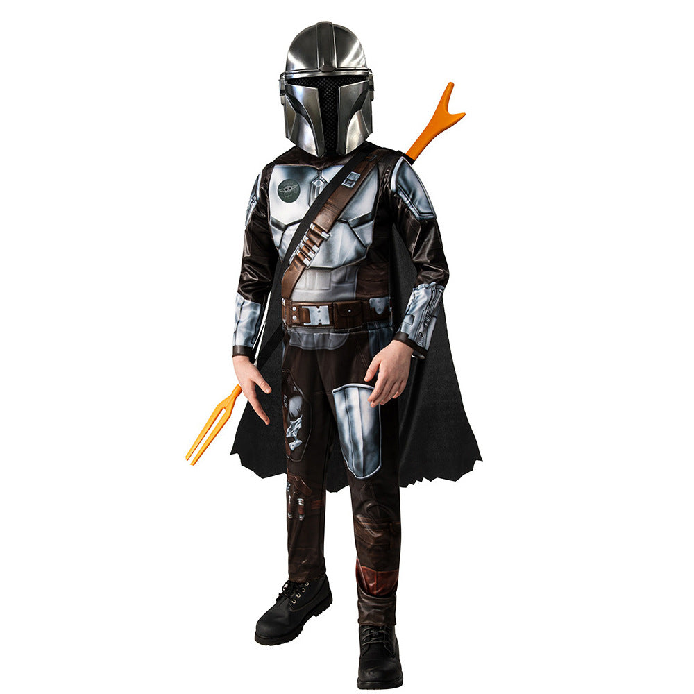 Cross Border Galaxy Bounty Hunter Mandalorian Child Play Costume Halloween Festive Party Show Costume