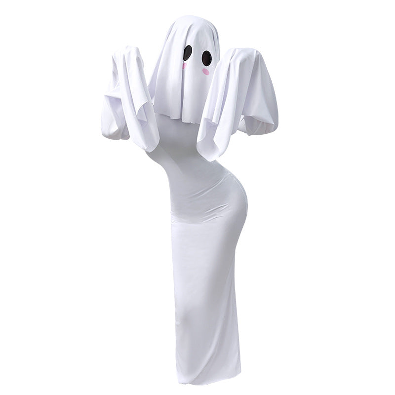 Ghost Niang cos Suit Lady Apricot Same Cute Ghost dress Female cosplay Halloween Stage Play Suit