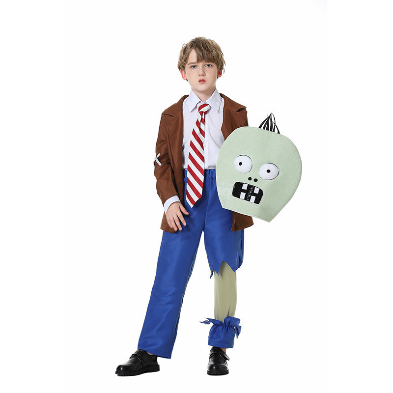 2025 New Halloween Zombie Cosplay Costume Plants Vs. Zombies Funny Stage Performance Costume Set
