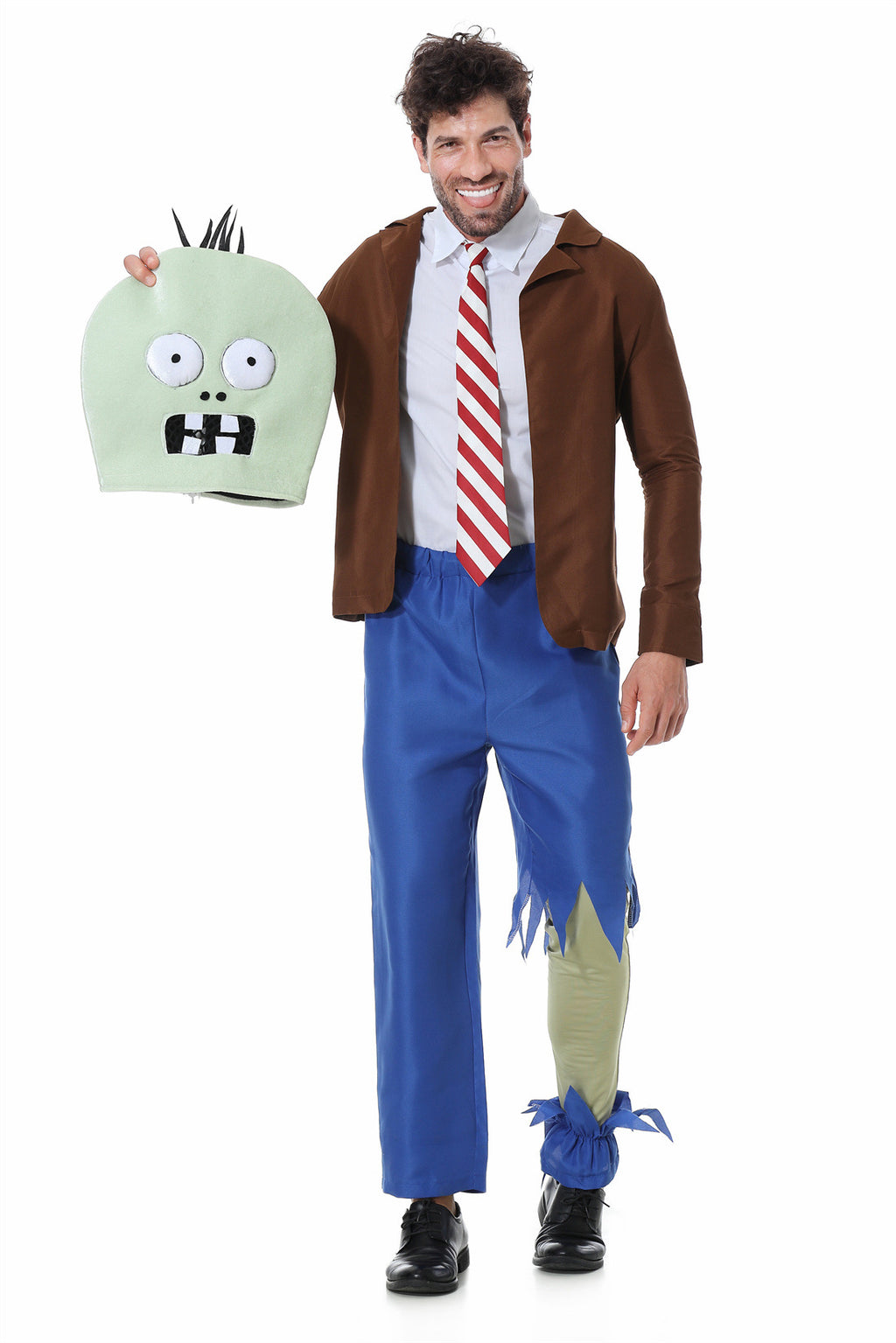 2025 New Halloween Zombie Cosplay Costume Plants Vs. Zombies Funny Stage Performance Costume Set