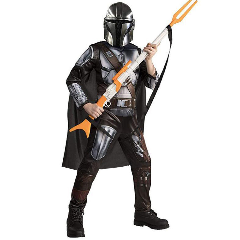 Cross Border Galaxy Bounty Hunter Mandalorian Child Play Costume Halloween Festive Party Show Costume