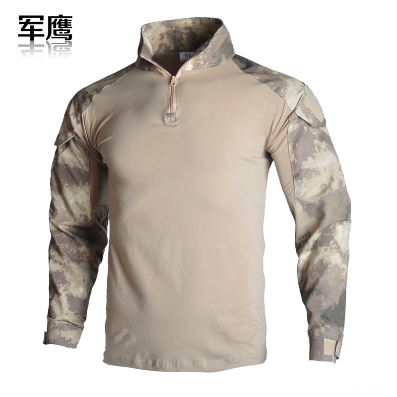 Cross-Border G2 Frog Suit Long-Sleeved Outdoor Camouflage Top Military Tactical T-Shirt Training Wear-Resistant Breathable Elastic Sweat-Absorbent