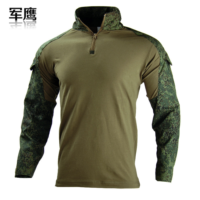 Cross-Border G2 Frog Suit Long-Sleeved Outdoor Camouflage Top Military Tactical T-Shirt Training Wear-Resistant Breathable Elastic Sweat-Absorbent