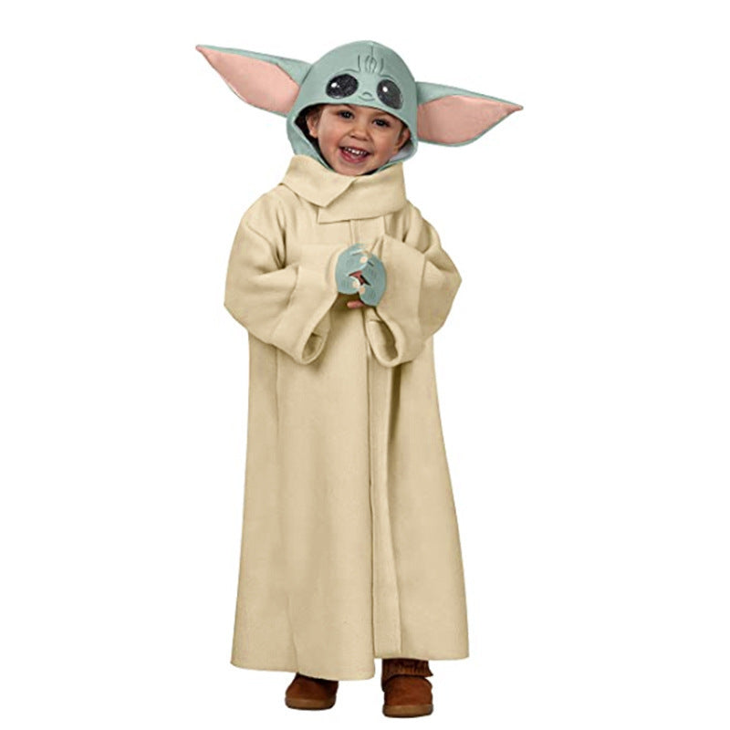 Black Soldier White Soldier Star Wars Costume Halloween Jedi Knight Children's Cos Yoda Mandalorian Jumpsuit