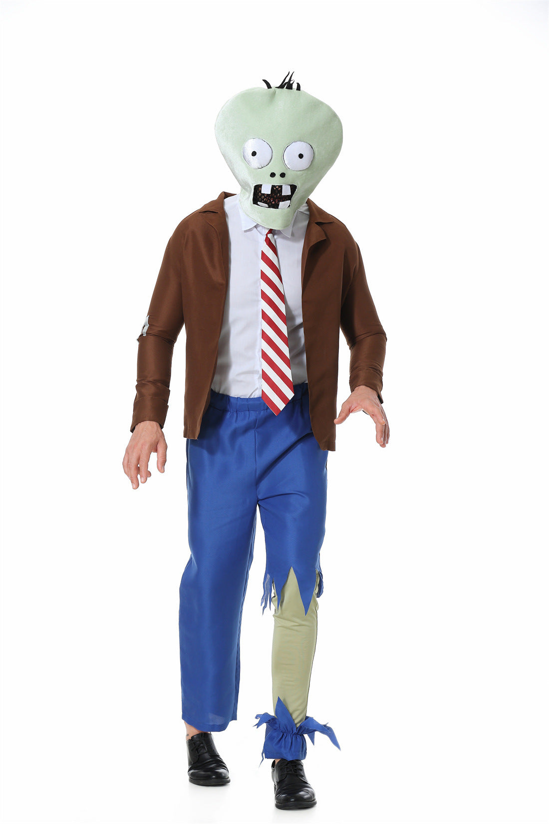 2025 New Halloween Zombie Cosplay Costume Plants Vs. Zombies Funny Stage Performance Costume Set