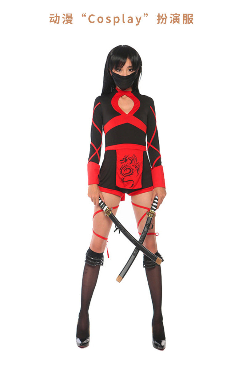 Japanese Ninja Costume Female Samurai Uniform Dragon Japanese Ninja Uniform Halloween Costume Game Uniform Cosplay Cos
