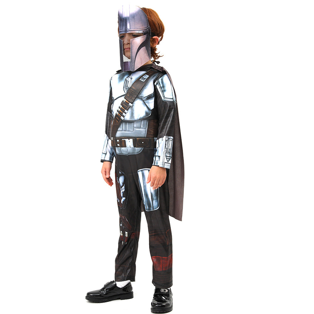 Cross Border Galaxy Bounty Hunter Mandalorian Child Play Costume Halloween Festive Party Show Costume
