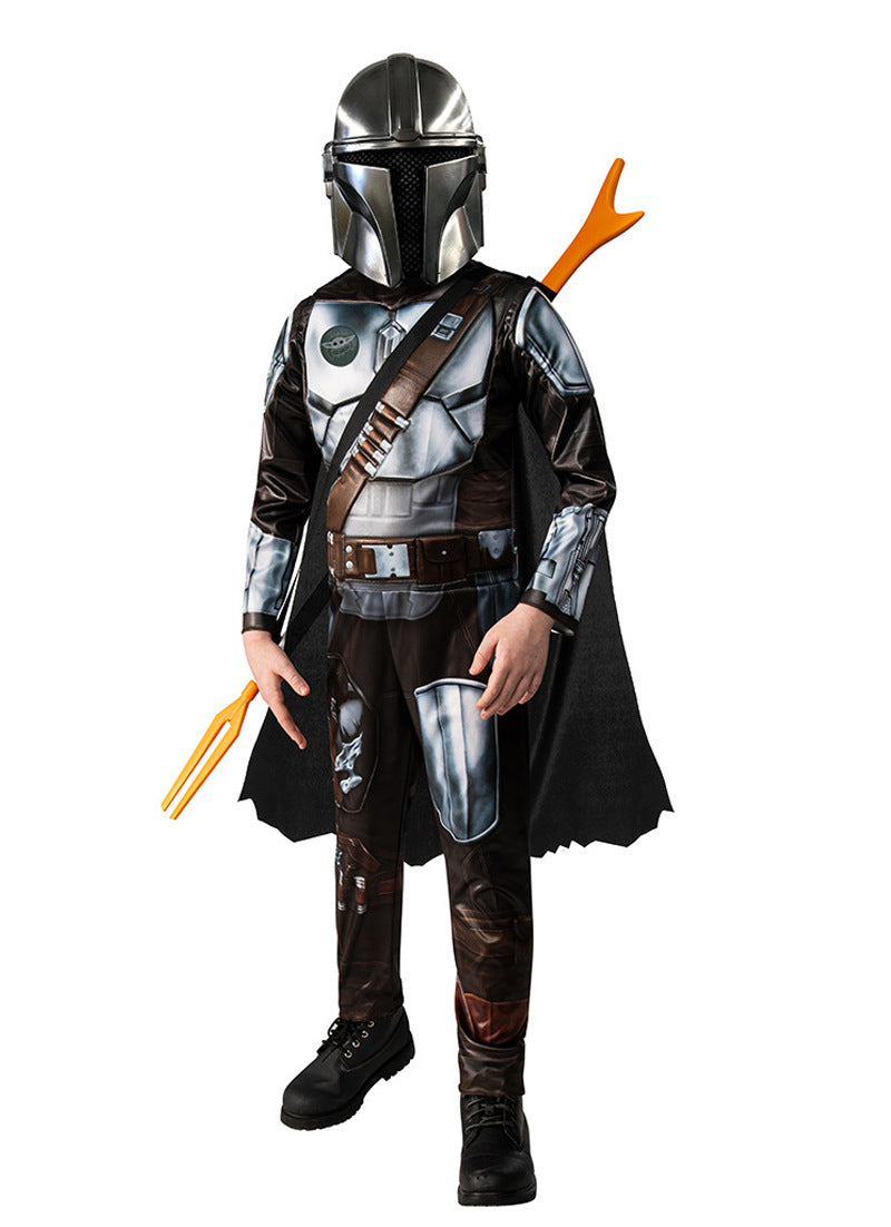 Cross Border Galaxy Bounty Hunter Mandalorian Child Play Costume Halloween Festive Party Show Costume