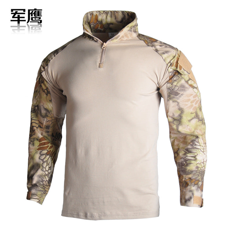 Cross-Border G2 Frog Suit Long-Sleeved Outdoor Camouflage Top Military Tactical T-Shirt Training Wear-Resistant Breathable Elastic Sweat-Absorbent
