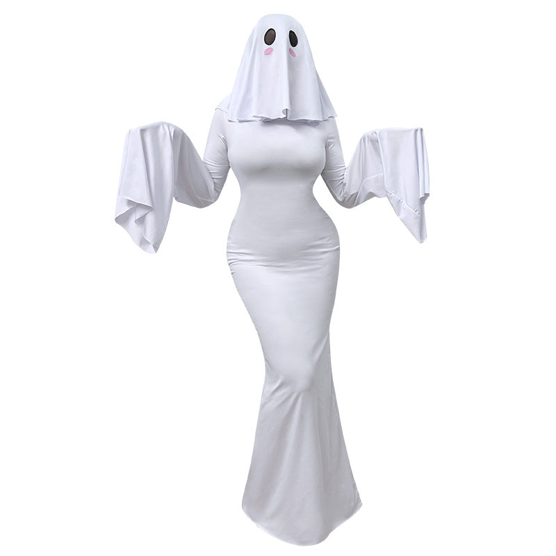 Ghost Niang cos Suit Lady Apricot Same Cute Ghost dress Female cosplay Halloween Stage Play Suit