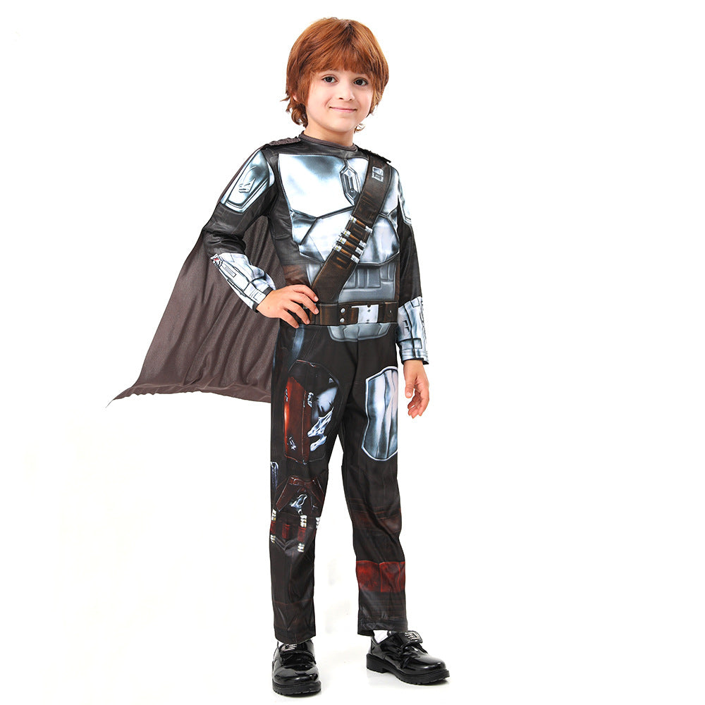 Cross Border Galaxy Bounty Hunter Mandalorian Child Play Costume Halloween Festive Party Show Costume