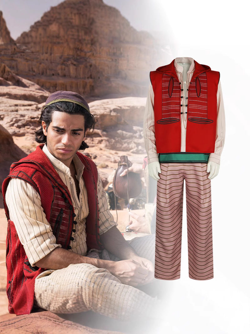 Real-life Aladdin's magic lamp cos suit Jia Fang's revenge Aladdin's prince performance suit cosplay playing suit