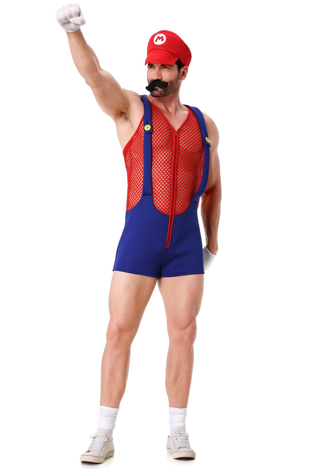 Halloween Adult Costumes European and American New Cosplay Mesh Jumpsuit European and American Men's Uniforms Performance Costumes