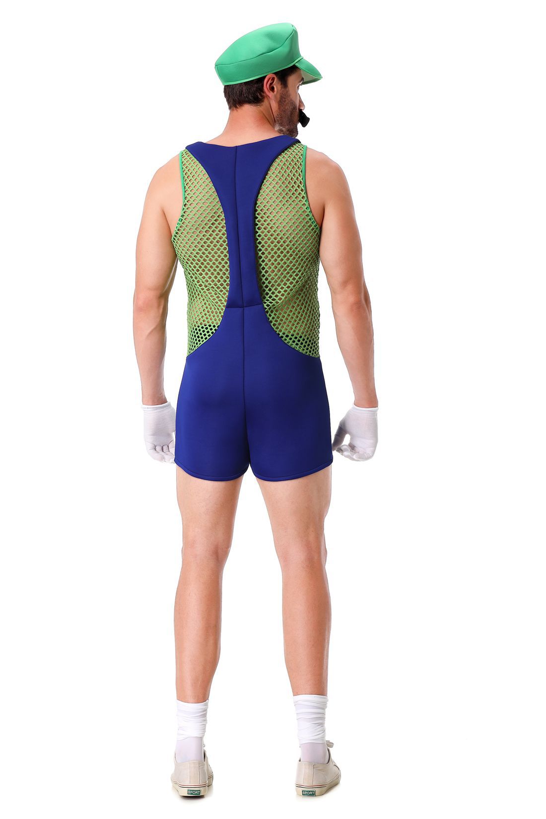 Halloween Adult Costumes European and American New Cosplay Mesh Jumpsuit European and American Men's Uniforms Performance Costumes