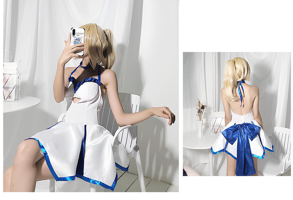 Cross-Border Fate Saber Lily Pure White Knight Cos Costume