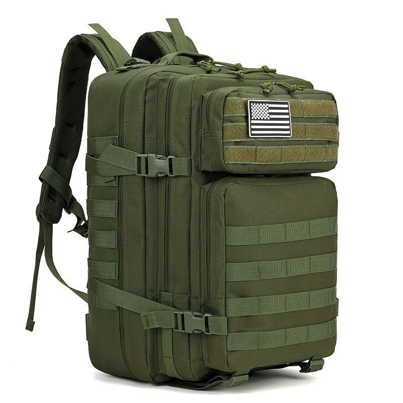 Cross-Border Outdoor Large-Capacity Backpack Multi-Functional 3P Tactical Backpack Camping Outdoor Mountaineering Bag Wear-Resistant