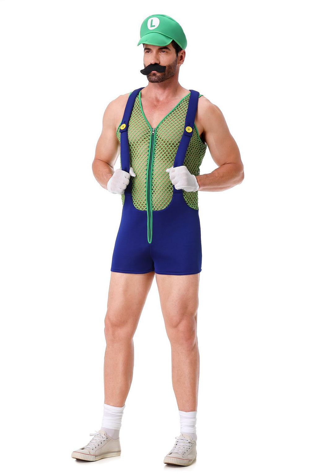 Halloween Adult Costumes European and American New Cosplay Mesh Jumpsuit European and American Men's Uniforms Performance Costumes