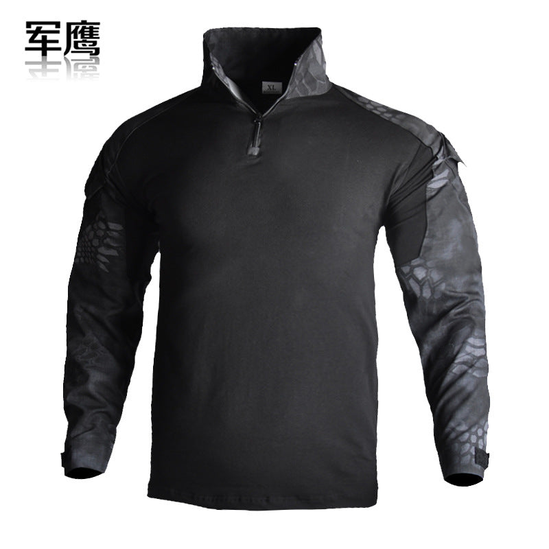 Cross-Border G2 Frog Suit Long-Sleeved Outdoor Camouflage Top Military Tactical T-Shirt Training Wear-Resistant Breathable Elastic Sweat-Absorbent