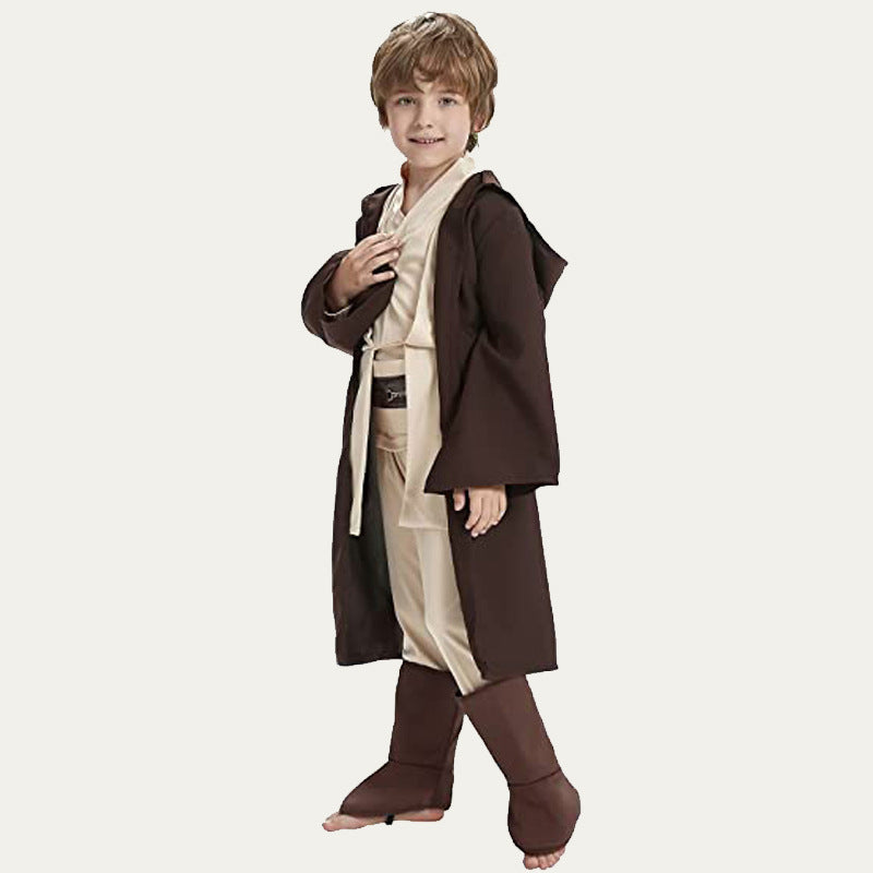 Black Soldier White Soldier Star Wars Costume Halloween Jedi Knight Children's Cos Yoda Mandalorian Jumpsuit