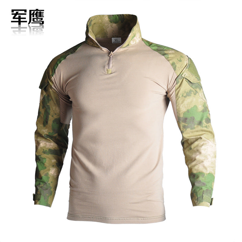 Cross-Border G2 Frog Suit Long-Sleeved Outdoor Camouflage Top Military Tactical T-Shirt Training Wear-Resistant Breathable Elastic Sweat-Absorbent