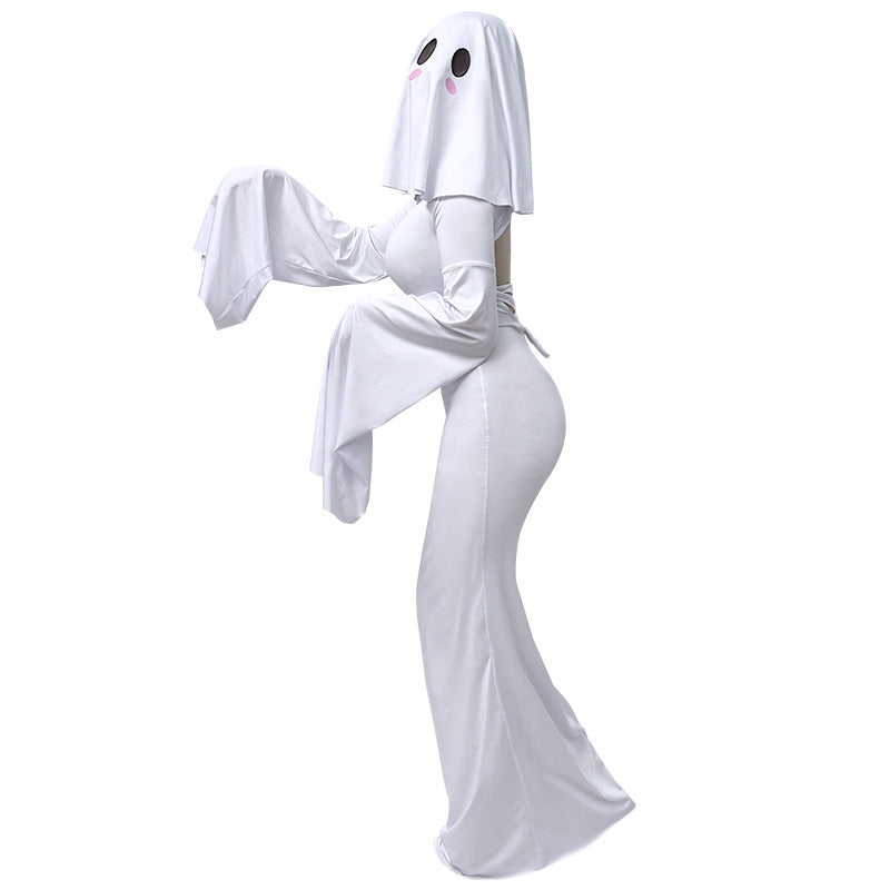 Ghost Niang cos Suit Lady Apricot Same Cute Ghost dress Female cosplay Halloween Stage Play Suit
